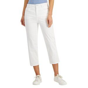NWT Style & Co Womens High Rise Cropped Jeans White 12